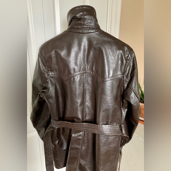 Vintage Leather Jacket 70s Disco Eclectic Grand Pa… - Picture 12 of 13